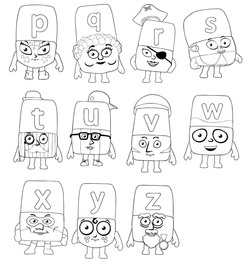 Free Printable Alphablocks For Childrens Coloring Page
