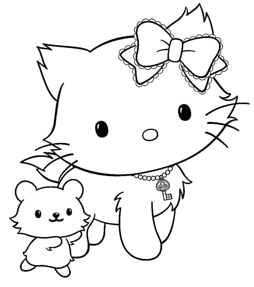 Free Printable Kawaii Charmmy Kitty Coloring Page