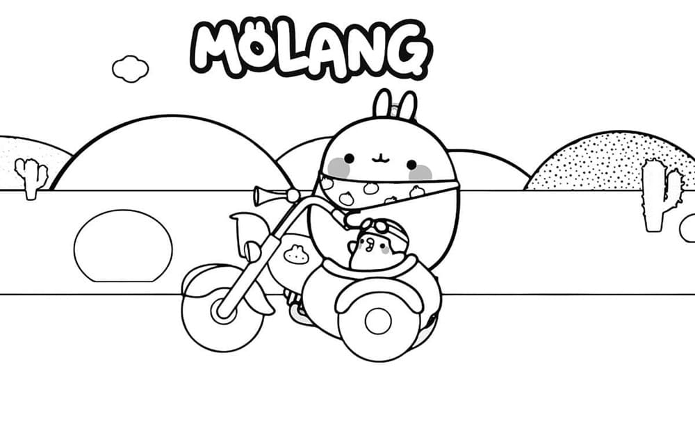 Free Printable Kawaii Molang Coloring Page