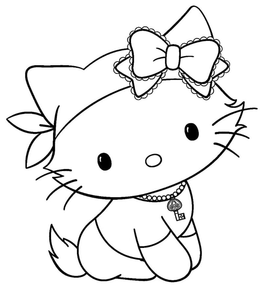 Free Printable Pretty Charmmy Kitty Coloring Page