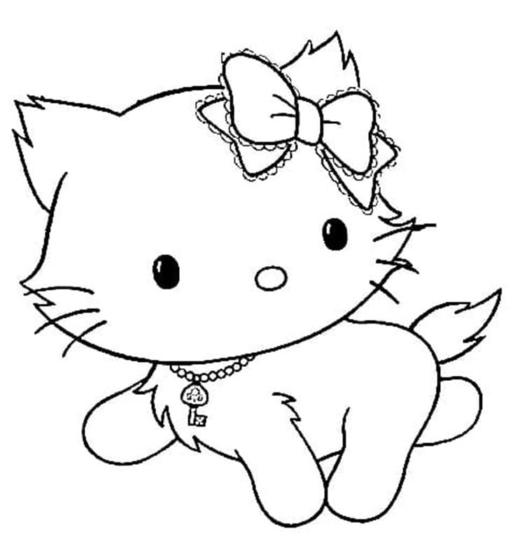 Free Printable So Cute Charmmy Kitty Coloring Page