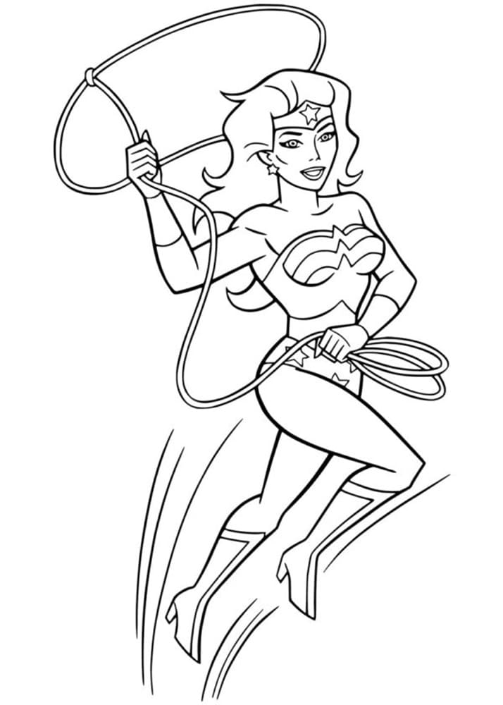 Free Printable Wonder Woman Picture Coloring Page