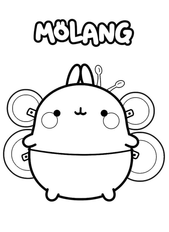 Lovely Molang For Kids Free Printable Coloring Page