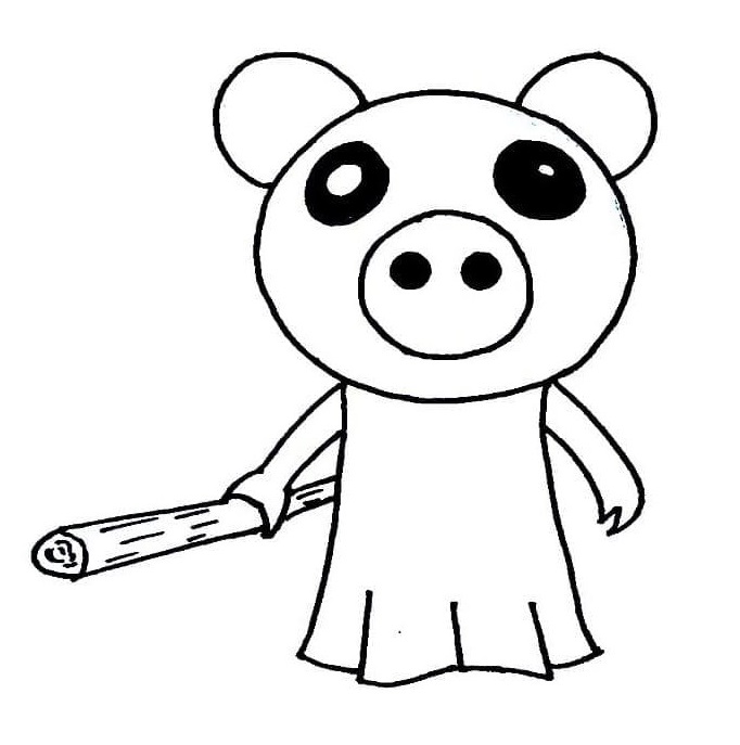 Piggy Roblox Free Printable Coloring Page