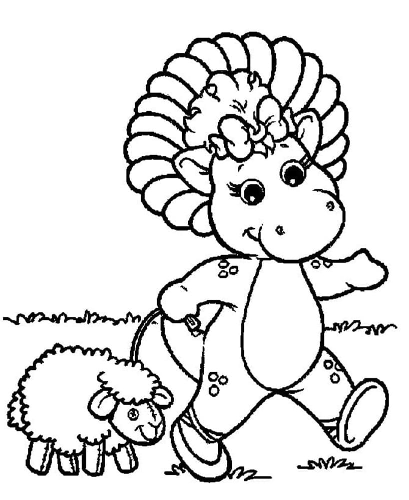 Printable Adorable Pop and Little Sheep Coloring Page