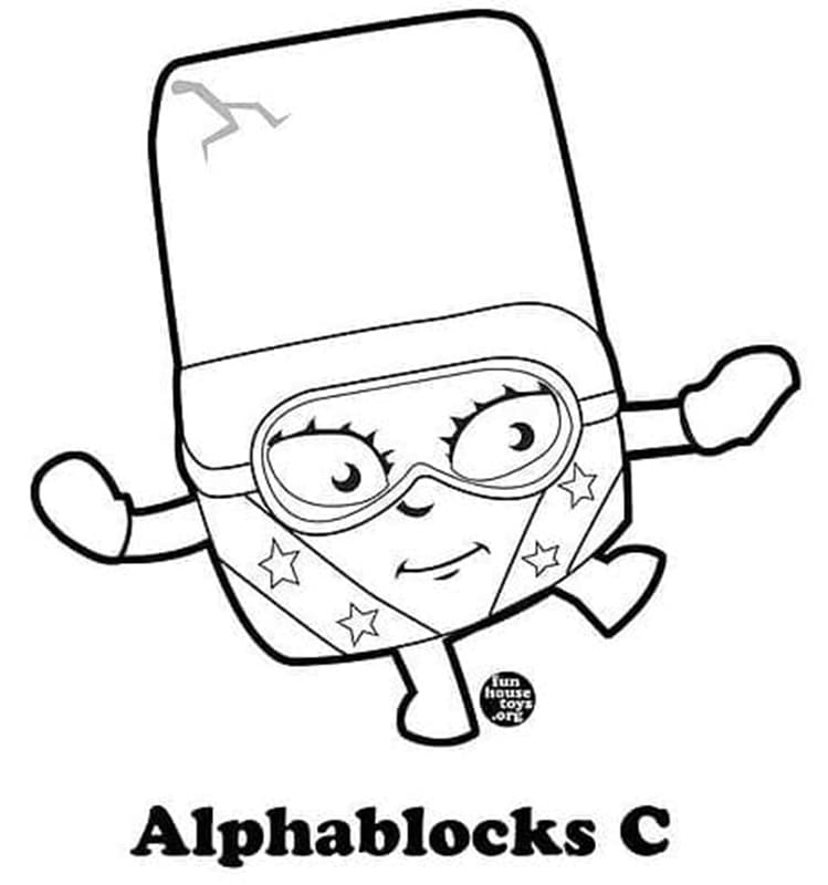 Printable Alphablocks C Coloring Page