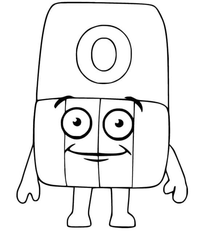 Printable Alphablocks Letter O Coloring Page