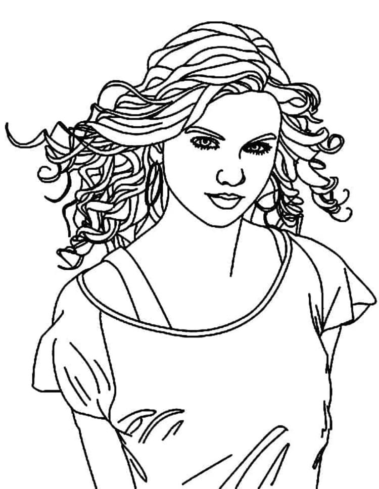 Printable Amazing Taylor Swift Coloring Page