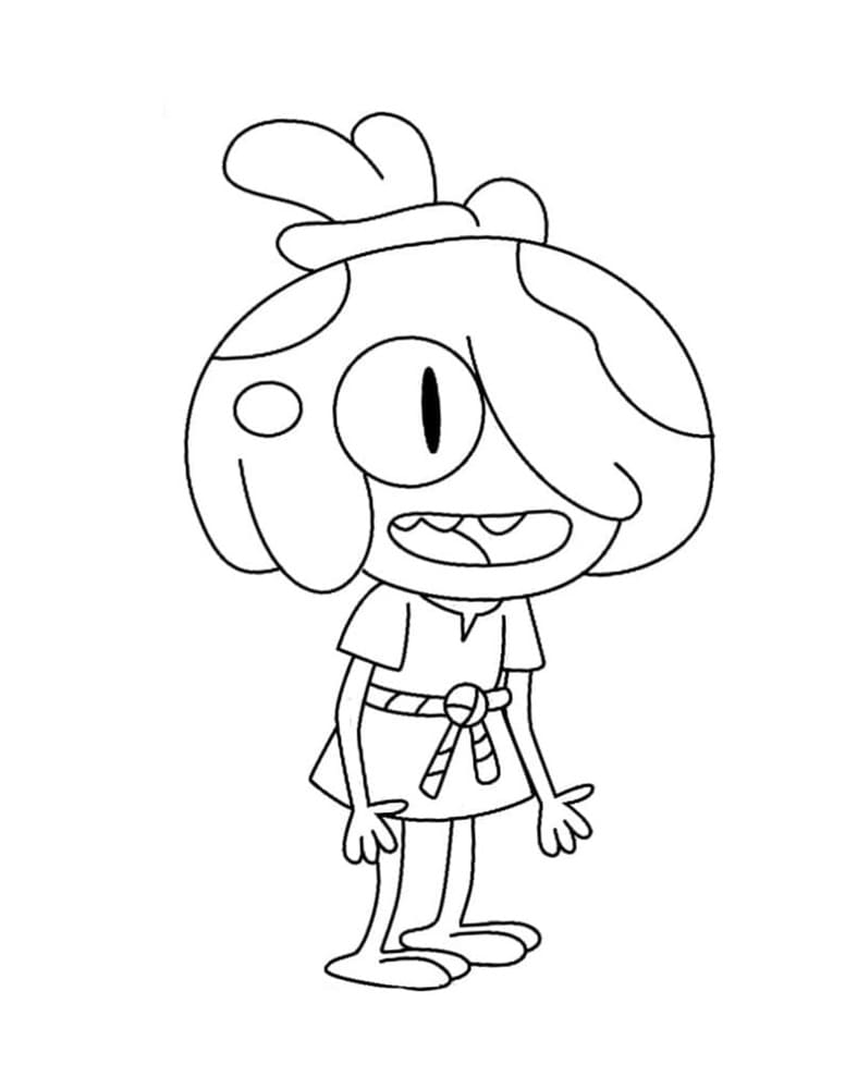 Printable Amphibia Maddie Flour Coloring Page
