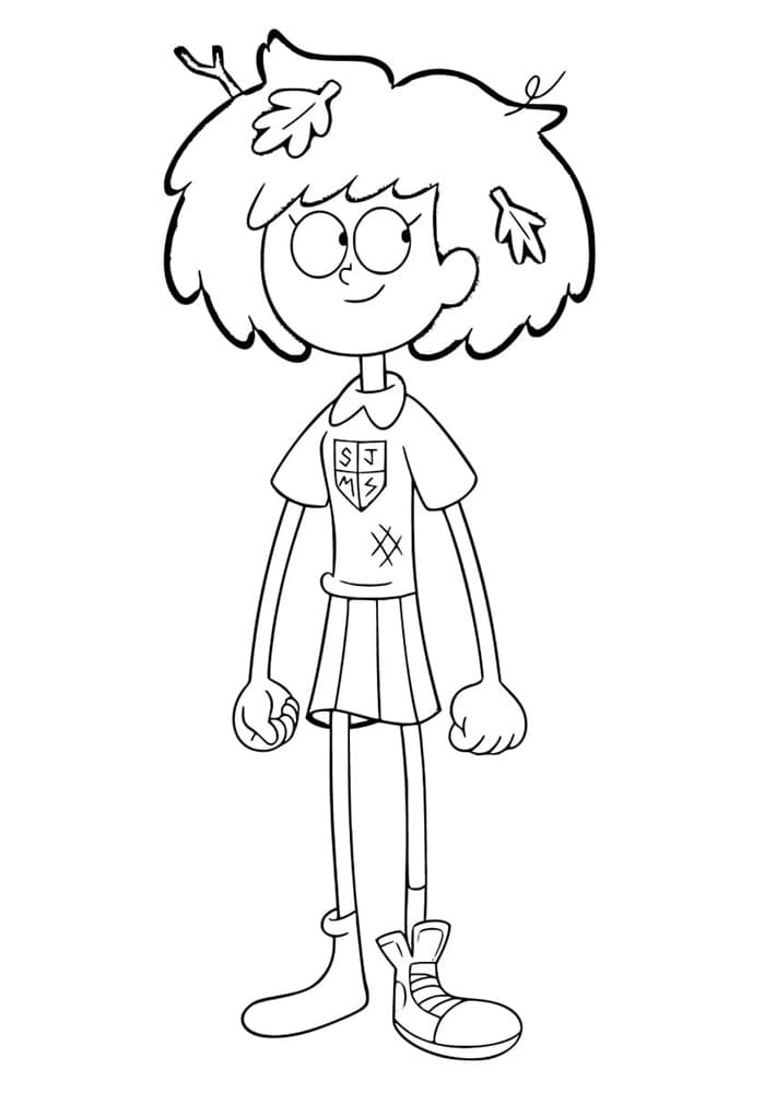 Printable Anne Boonchuy Amphibia Coloring Page