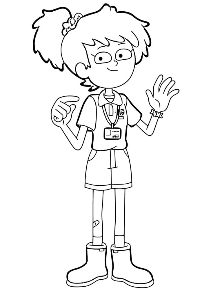 Printable Anne Boonchuy From Amphibia Coloring Page