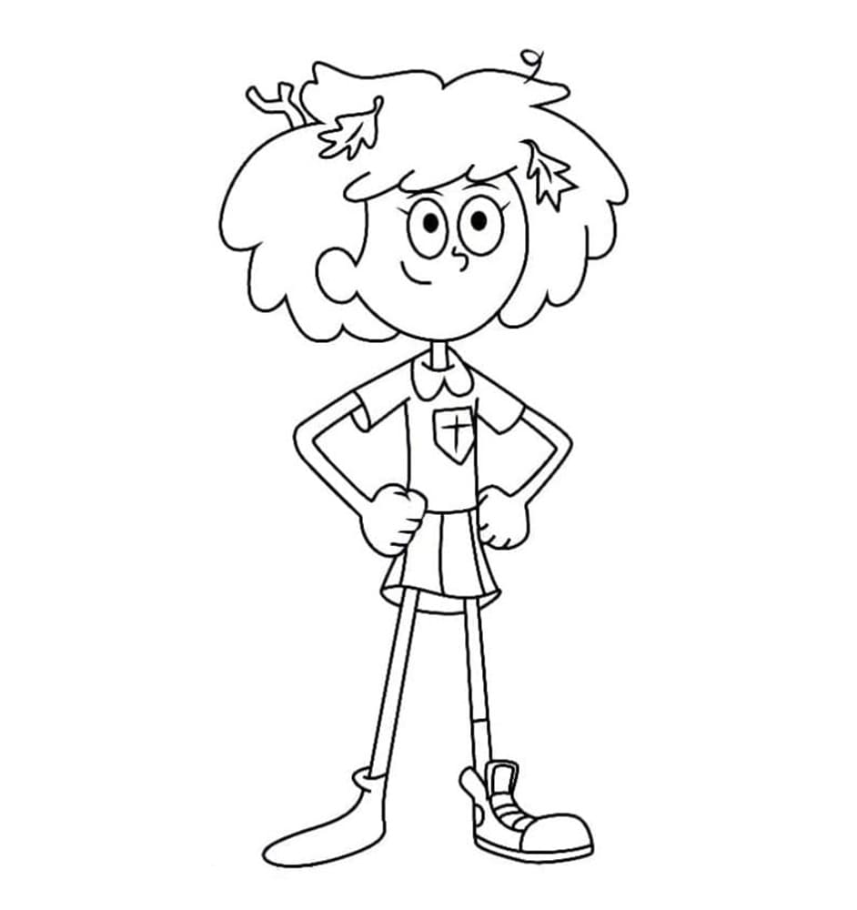 Printable Anne Boonchuy In Amphibia Coloring Page