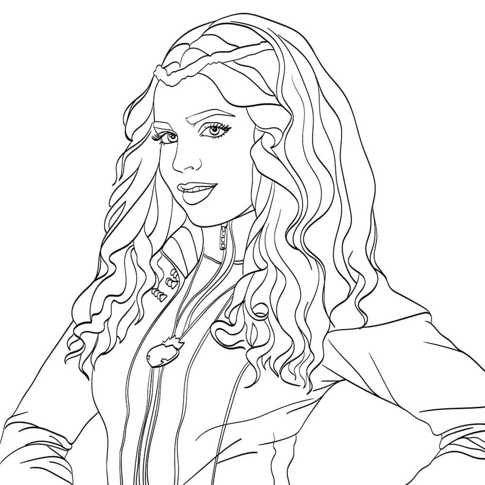Printable Audrey from Descendants Photo Coloring Page