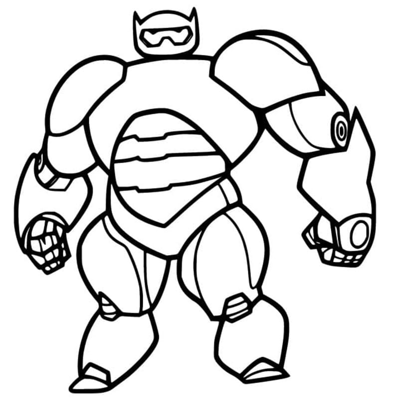 Printable Awesome Baymax Coloring Page