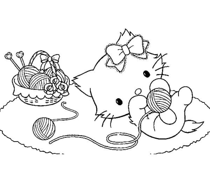 Printable Awesome Charmmy Kitty Coloring Page