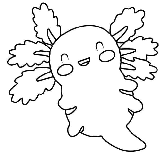 Printable Axolotl is Funning Coloring Page