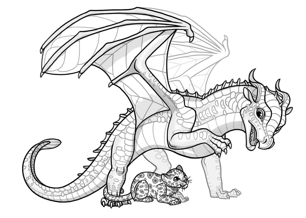 Printable Baby Beetlewing Wings of Fire Coloring Page