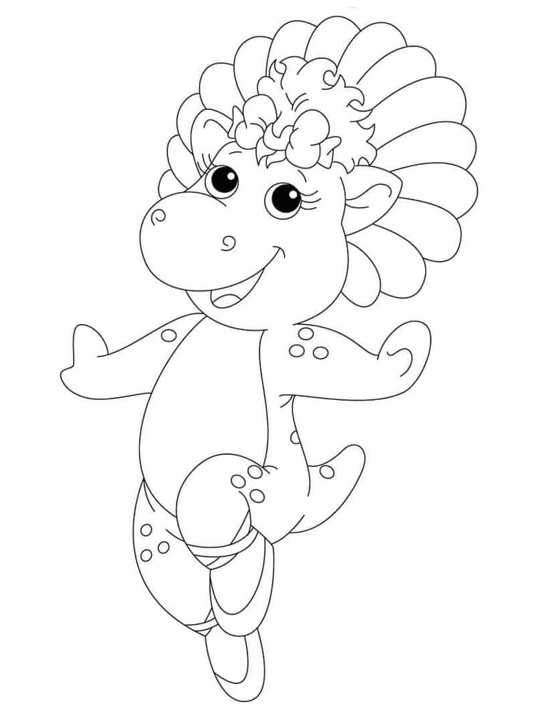 Printable Baby Bop in Barney Image Coloring Page