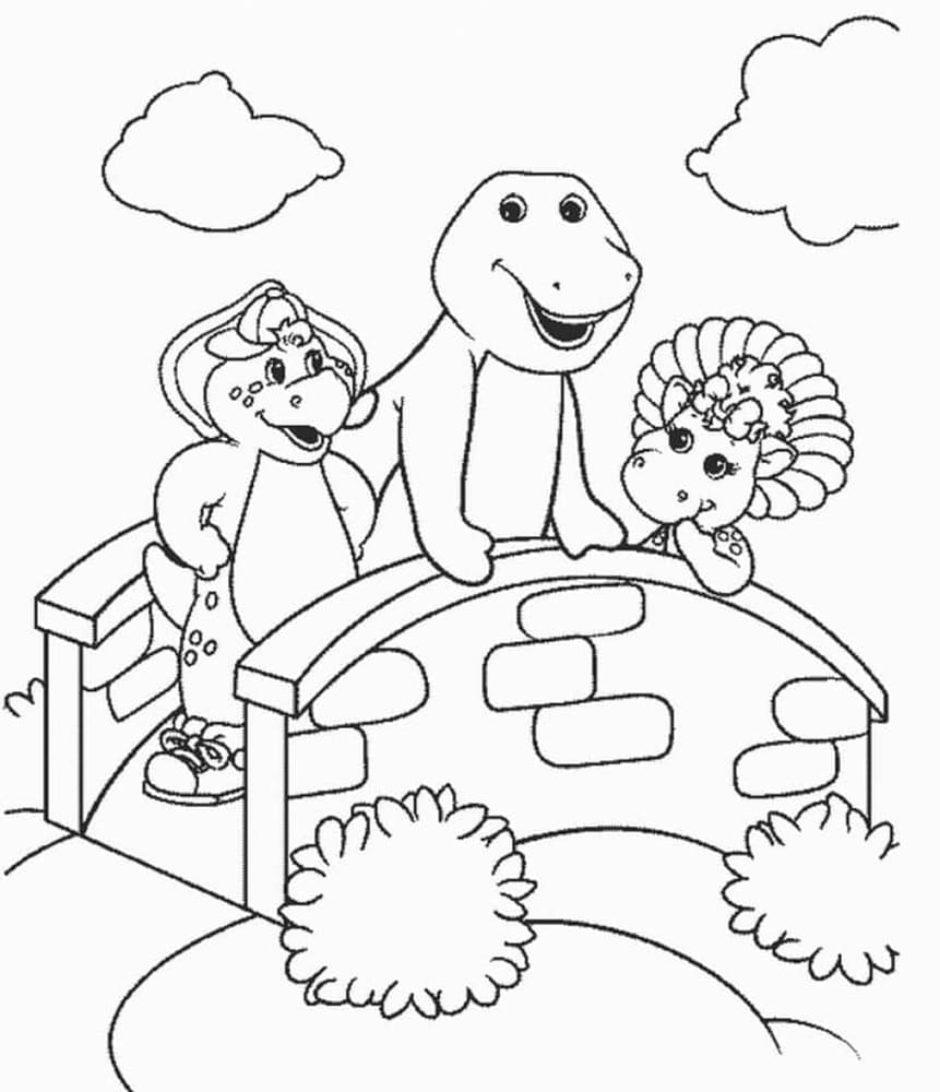 Printable Barney And Friends Character BJ Coloring Page
