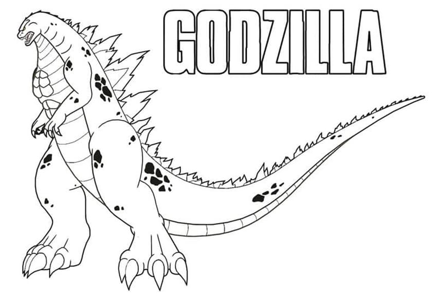 Printable Basic Godzilla Coloring Page