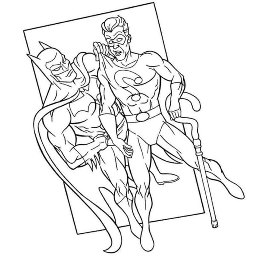 Printable Batman is Doing Justice Picture Coloring Page