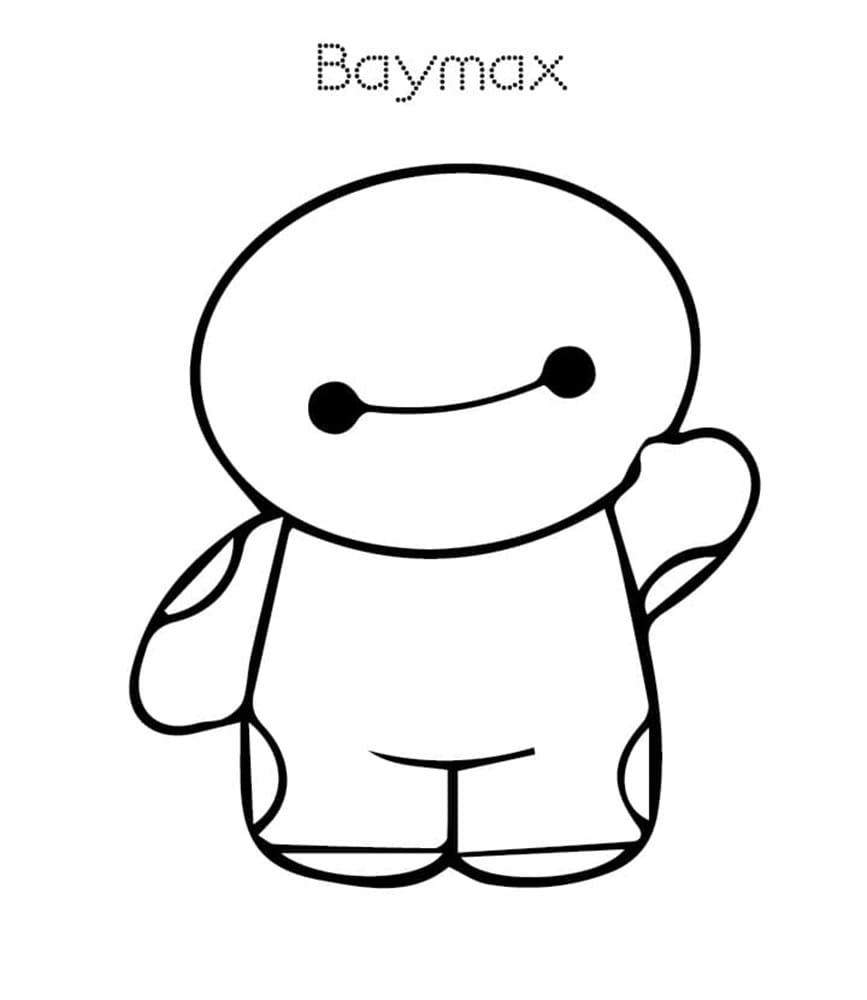 Printable Big Hero 6 Baby Baymax Coloring Page