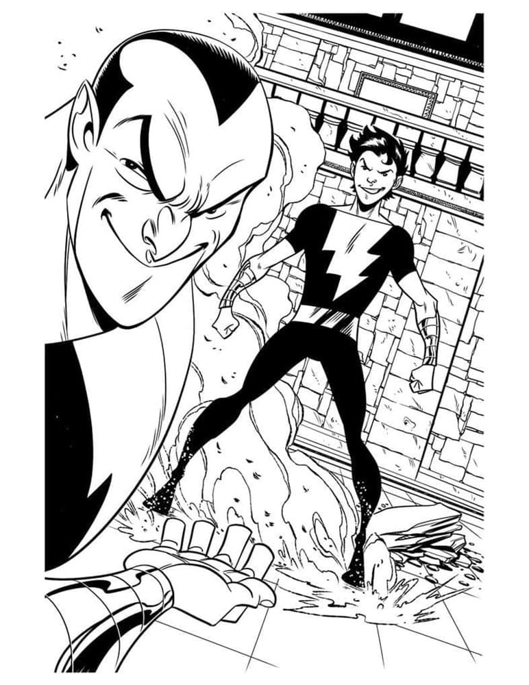 Printable Black Adam from DC Comics Coloring Page