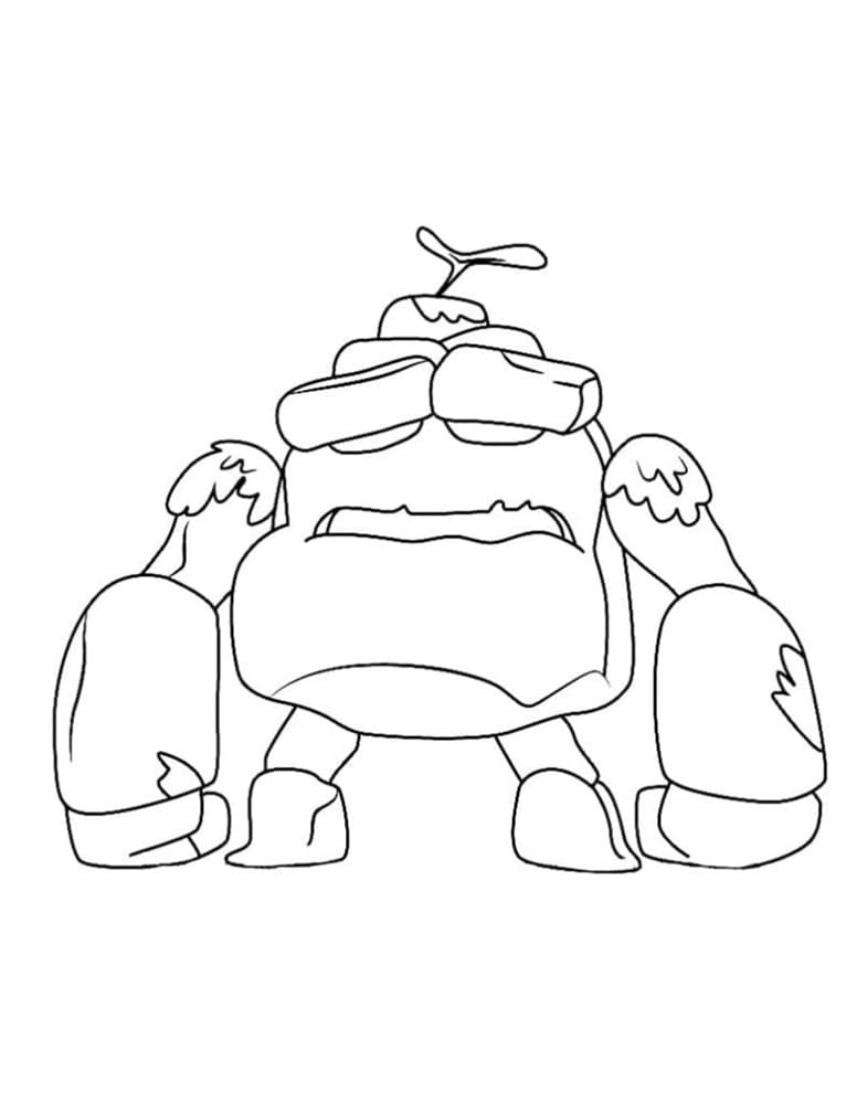 Printable Boulder-tron In Amphibia Coloring Page