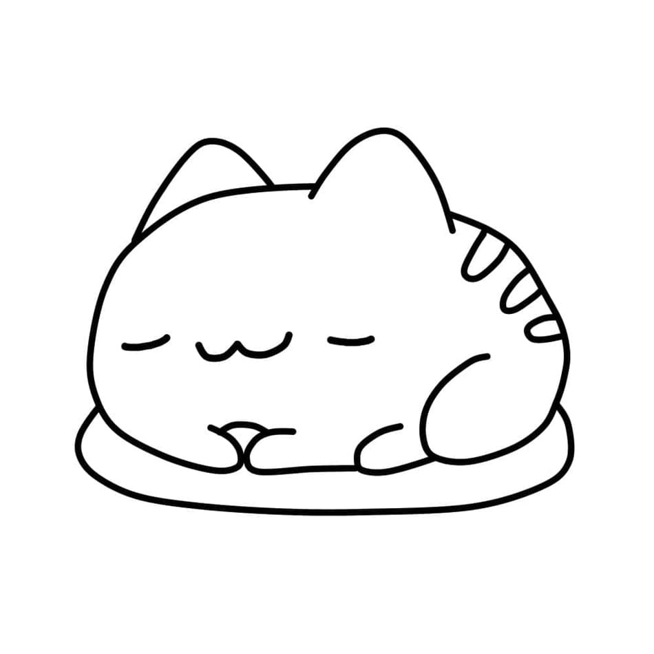 Printable Bugcat Capoo is Sleeping Coloring Page