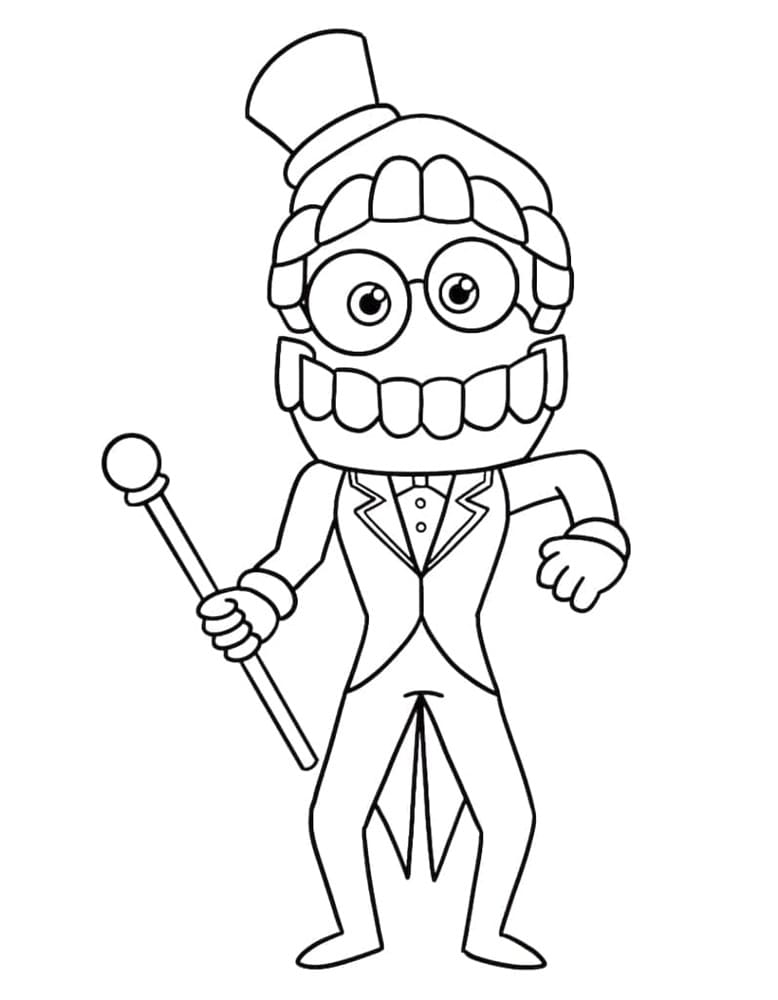 Printable Caine from The Amazing Digital Circus Coloring Page