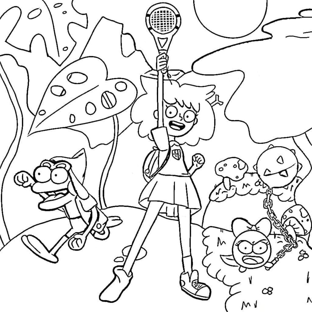 Printable Character Amphibia Coloring Page