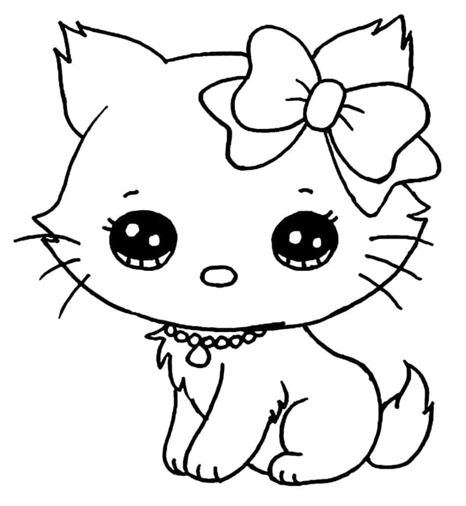 Printable Charmmy Kitty Kawaii Coloring Page