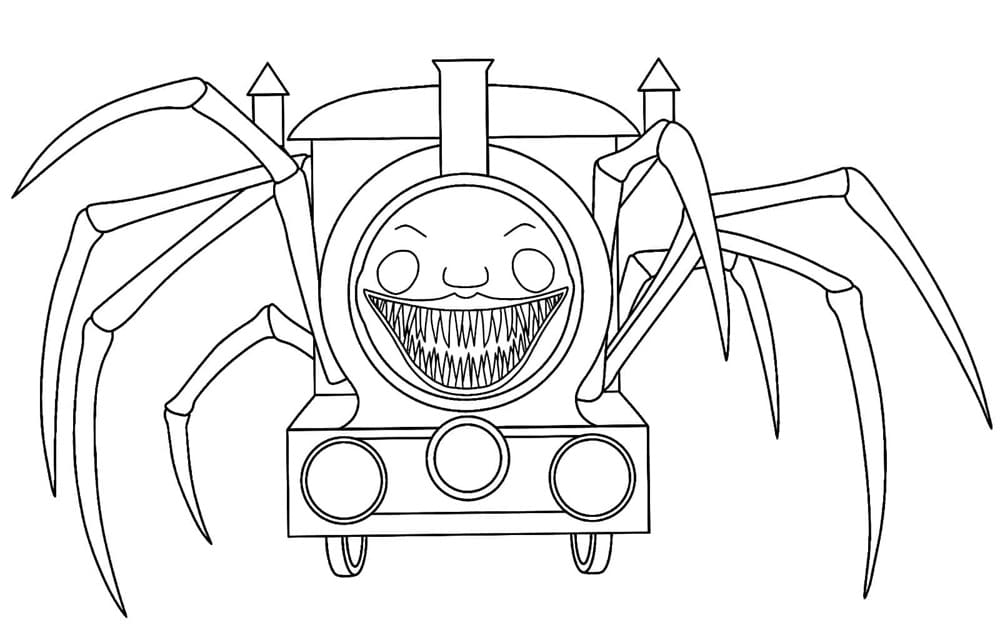 Printable Choo-Choo Charles Photo For Children Coloring Page