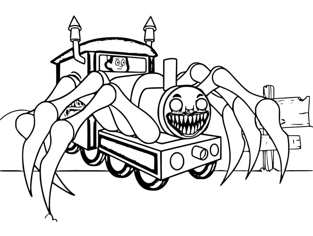Printable Choo-Choo Charles Picture For Kids Coloring Page