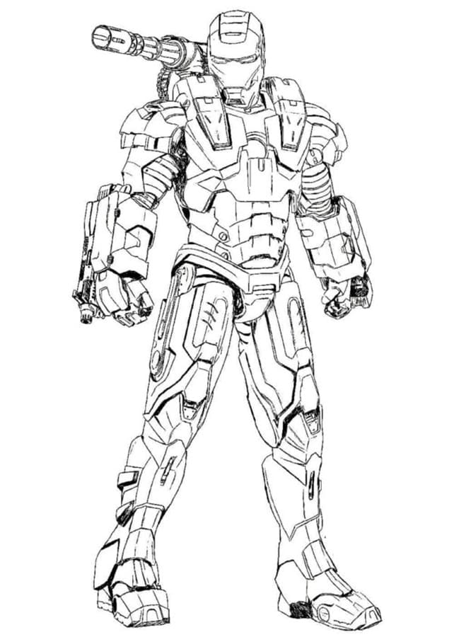 Printable Cool Ironman Picture Coloring Page