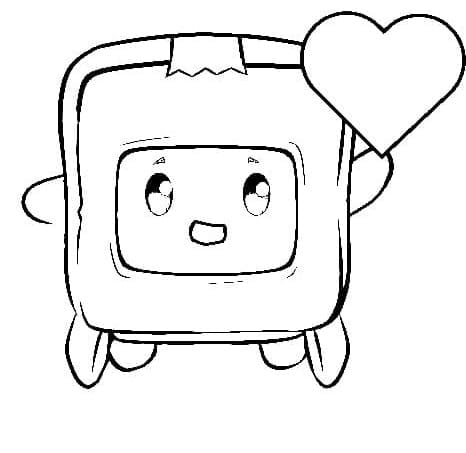 Printable Cute Boxy Coloring Page