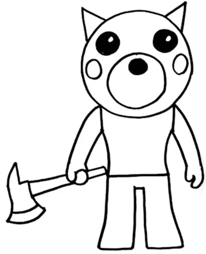 Printable Doggy Piggy Coloring Page