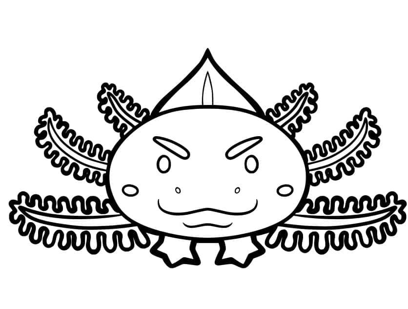 Printable Drawing of Axolotl Image Coloring Page