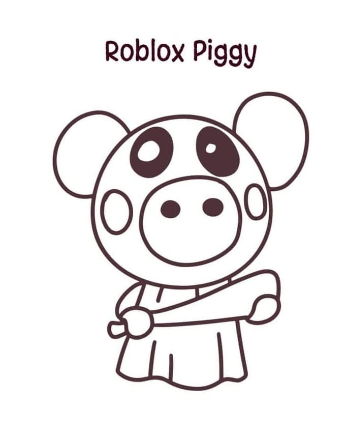 Printable Drawing of Piggy Coloring Page