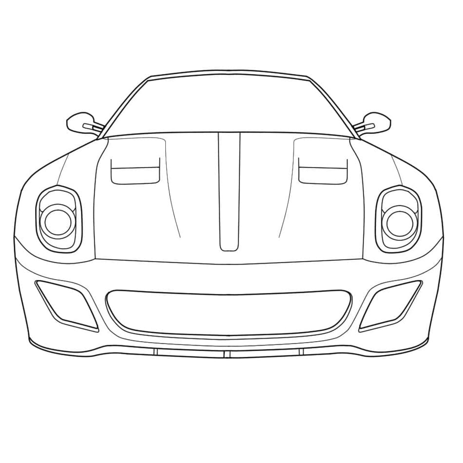 Printable Ferrari 599 GTO Coloring Page