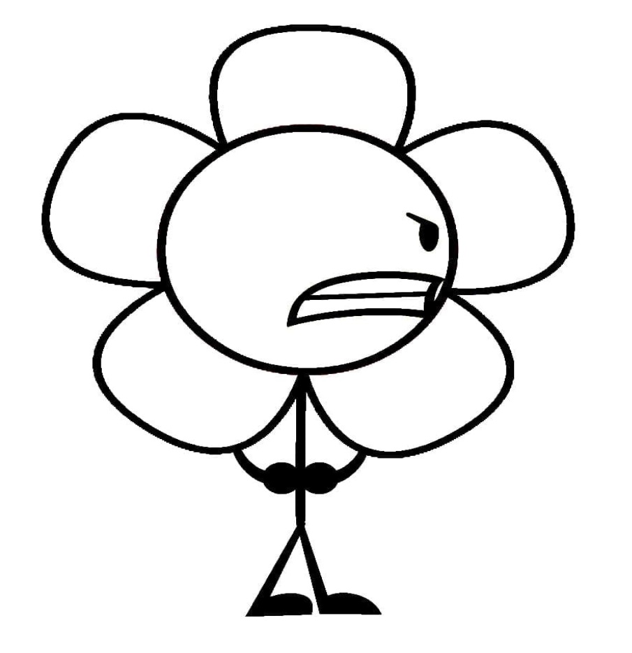 Printable Flower in Battle for Dream Island Coloring Page