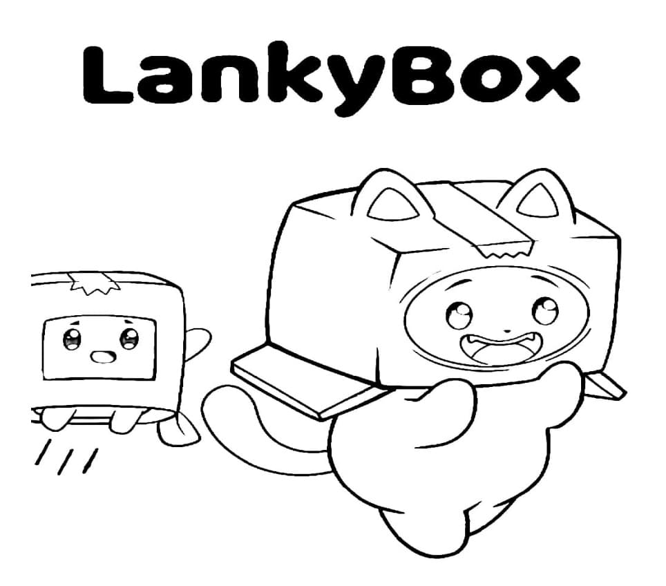 Printable Free LankyBox Coloring Page
