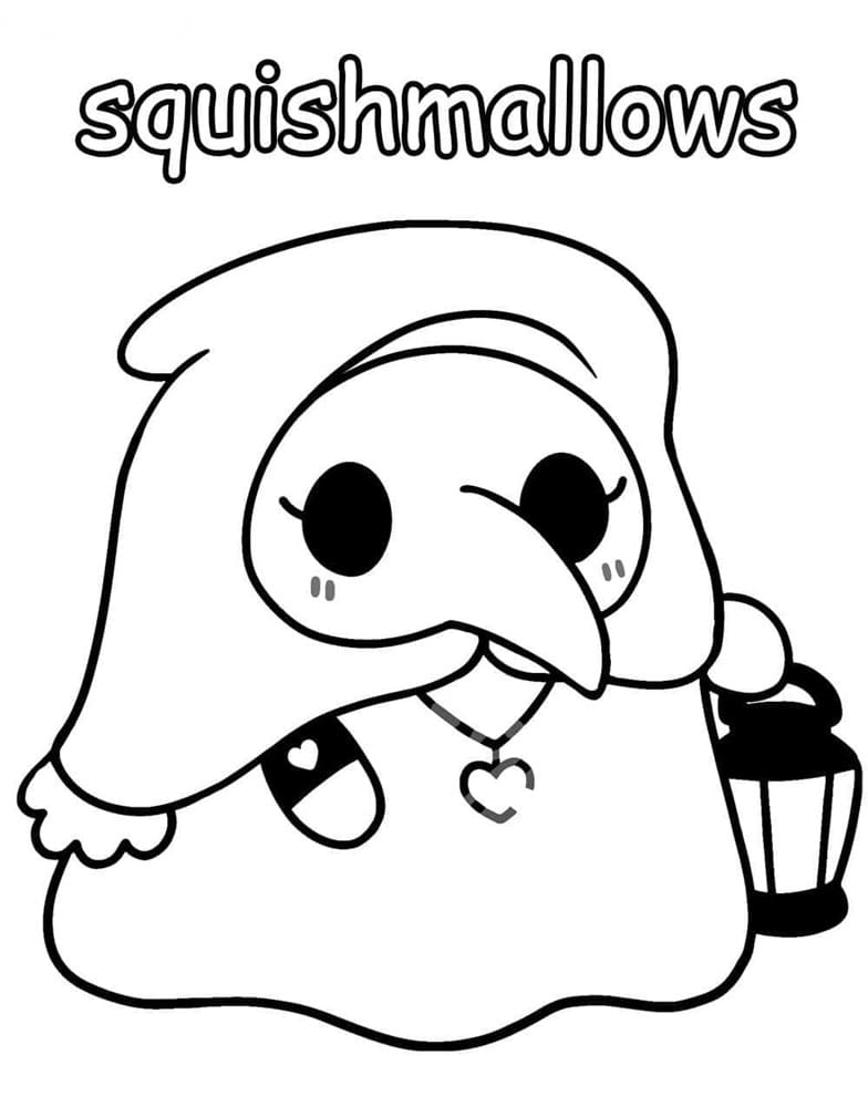 Printable Free Picture Squishmallows Coloring Page