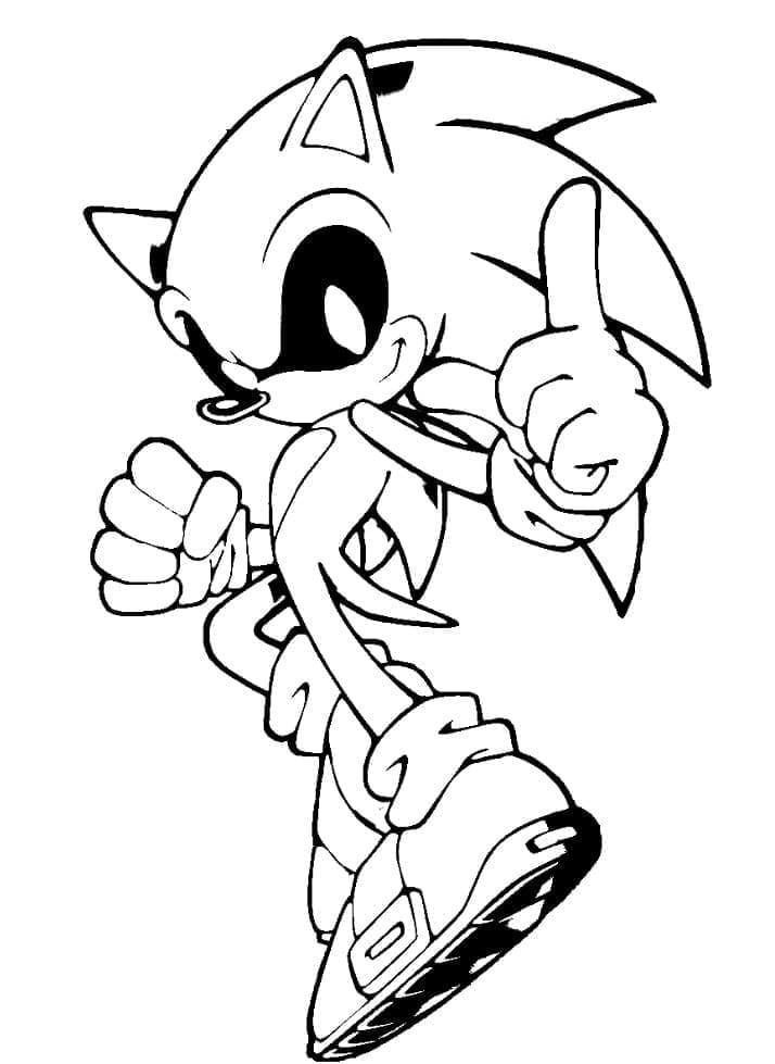 Printable Free Sonic Exe Coloring Page