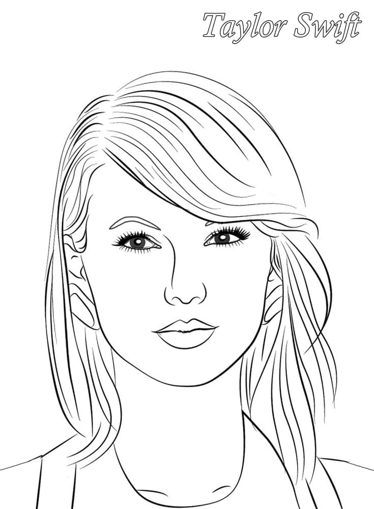 Printable Free Taylor Swift Coloring Page