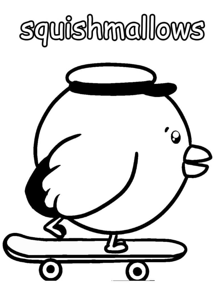 Printable Funny Squishmallows Coloring Page