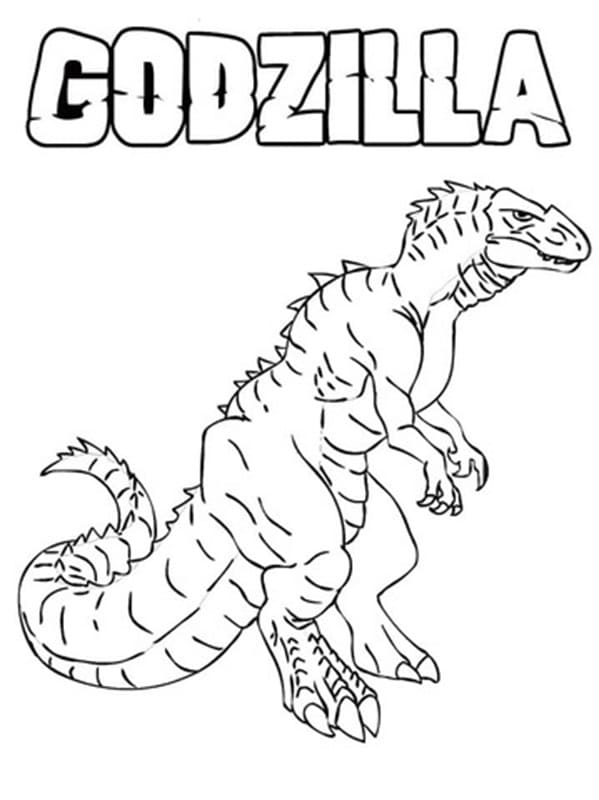 Printable Great Godzilla Coloring Page