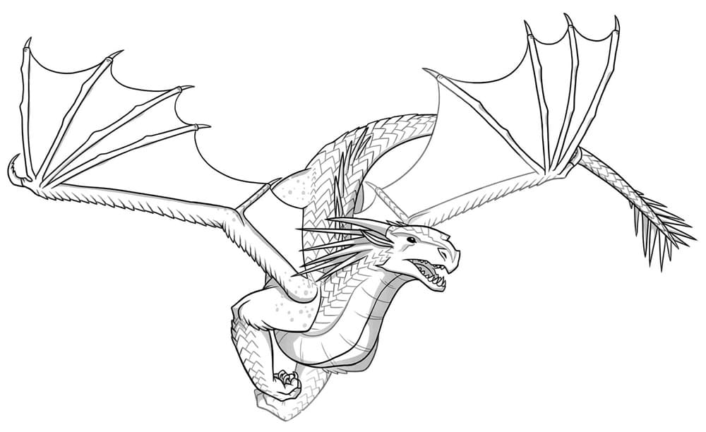 Printable Hivewing Dragon Coloring Page