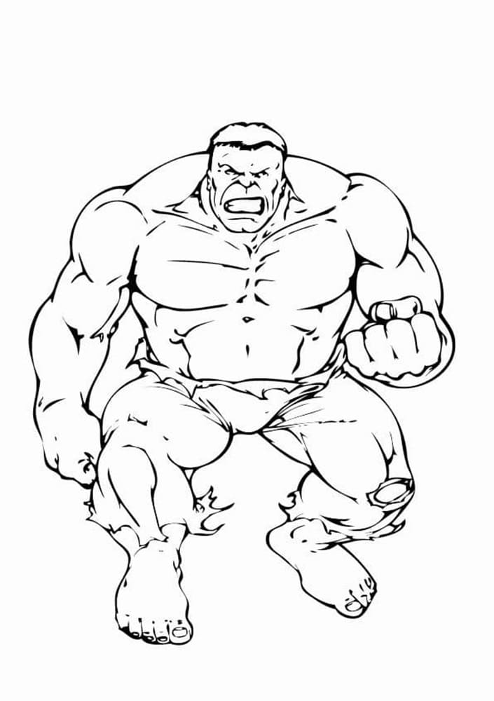 Printable Hulk Picture Coloring Page