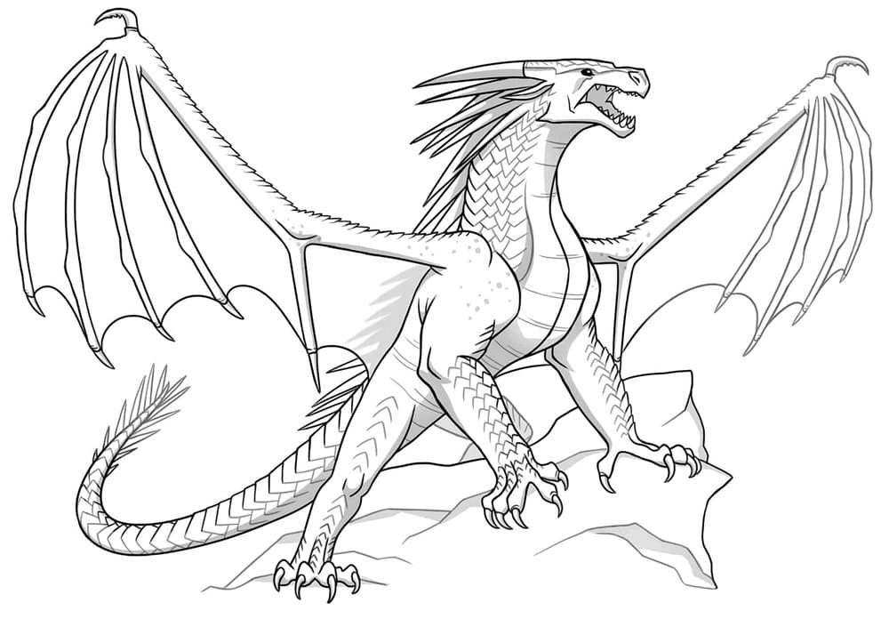 Printable Icewings Dragon Coloring Page